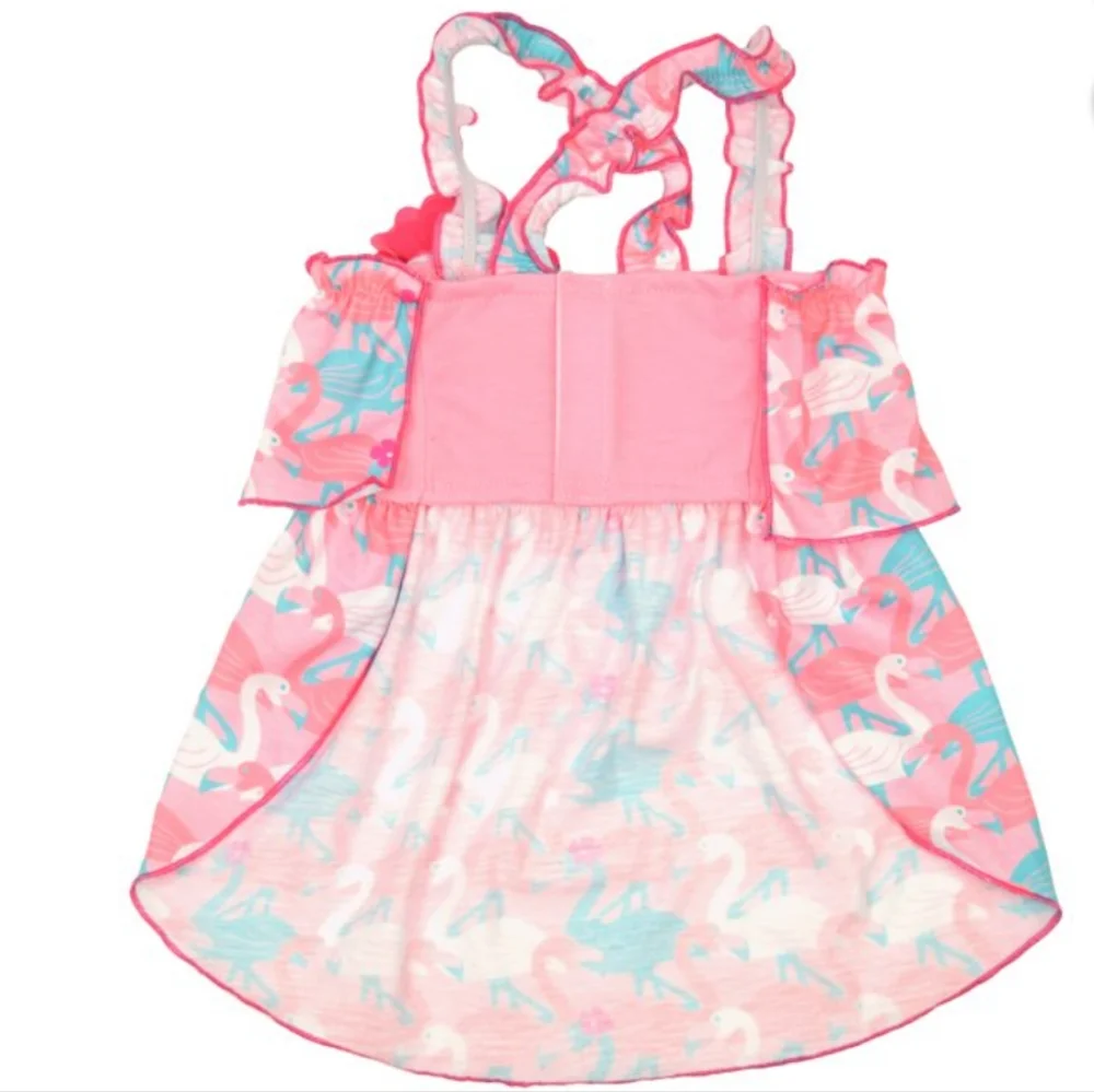 🌻 Vibrant Life Pink Flamingo Toy Dog Dress Size XXS (Less Than 10 Pounds)